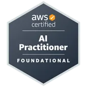 Amazon Web Services AWS Certified AI Practitioner certification badge